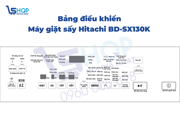 Máy giặt sấy Hitachi BD-SX130KL
