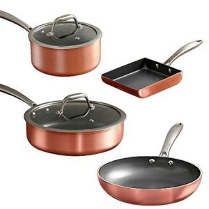 Bộ nồi bếp từ IH Iris Ohyama Diamon Grace 6 Set chống dính